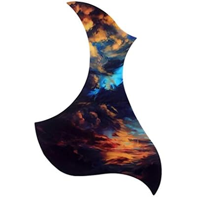 SUPVOX Self-Adhesive Guitar Pickguard for Acoustic Guitar Protective Folk Acoustic Pick Guard Sticker Scratch-Resistant Accessory 7.73X4.60In