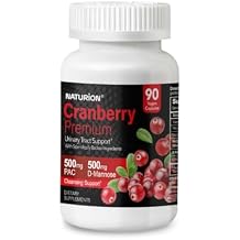 Cranberry Premium - Urinary Tract Support with PACRAN Cranberry Extract & D-Mannose, 500mg - 90 Vegan Capsules, 45 Day Supply