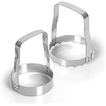 MAXAM Hand Food Chopper Set - 1 Serrated & 1 Honed Stainless Steel Handheld Veggie Cutter with Handle for Salad, Fruit, Vegetables, Nuts, Biscuit, Cookie & Pastry - Easy to Use & Clean - Pack of 2