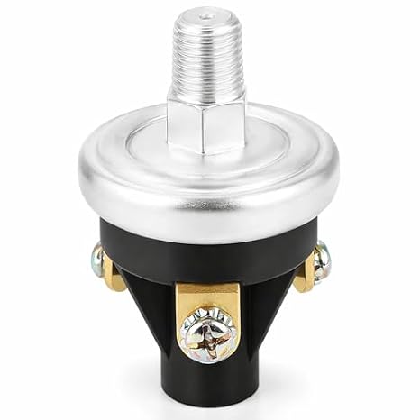 AUNMAS Low Oil Pressure Alarm Switch, 1/8-27 NPT Thread Adjustable Switch, 3-Point Wiring Compatible Analog Sensor for Generator and Industrial Engine