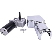 Solarhome 12V 1.2 HP 60 RPM 60:1 900W Dump Truck Roll Tarp Motor with Chrome Cover