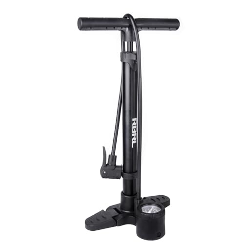 RBRL Bike Pump, Premium Air Pump for Bike Tires, Bicycle Manual Air Pump with Dual Presta and Schrader Valves, Suitable for Road Bikes, Cars, Mountain Bikes, Sports Balls