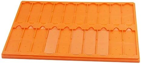 Plastic Microscope Slide Tray; 20 Capacity, One Pack (Orange)