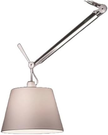 Artemide 0629008A TOLOMEO SUSP Off-Center Body INC 100W E26 Aluminum, Aluminum Finish