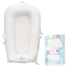 Corduroy Baby Lounger Cover for Dockatot Deluxe  | 100% Cotton Hypoallergenic Newborn Premium Quality Spare CoverCover Only White