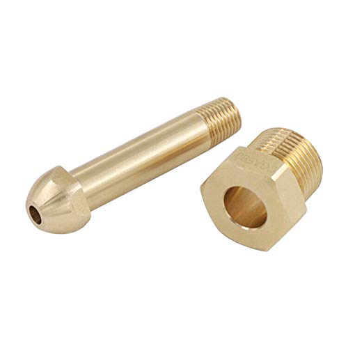 Universal CGA580 Regulator Inlet Nut & Nipple Adapter Helium Argon Nitrogen Inlet Bottle Fittings Brass