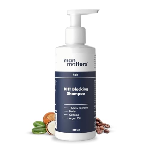 Blocking Anti Hair Fall Shampoo, Reduces Hair Fall, Strengthen Hair, With Power Of Caffeine, Saw Palmetto, Argan Oil, Biotin | 300ml