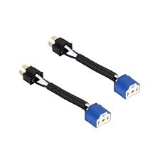 2Pcs H4 9003 HB2 Heavy Duty Ceramic Wiring Harness sockets, Headlight Adapter Plug, Male and Female connectors for Headlights or Fog Lights