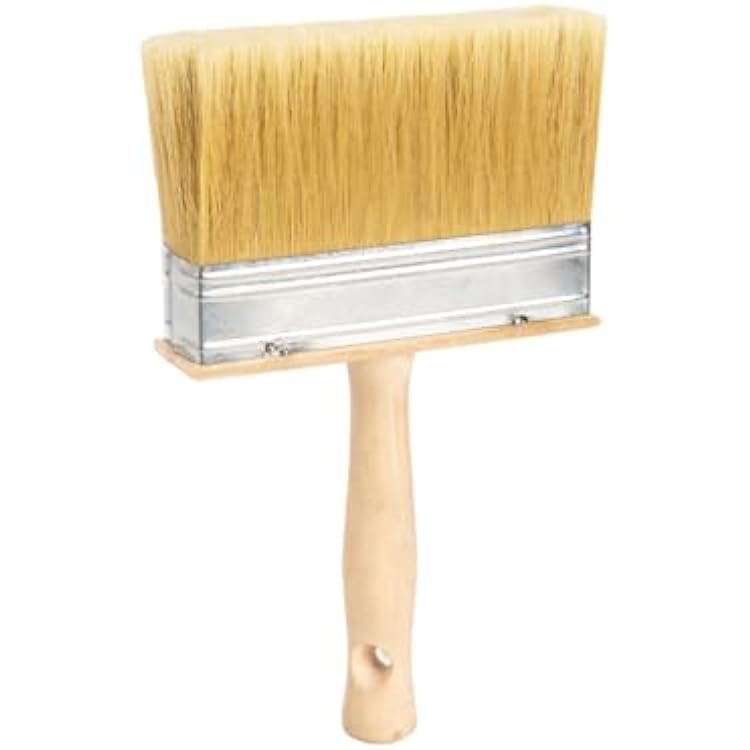 BKTLCAU Deck Brush for Deck Stain Applicator,5 Paint Brush for Quick Decking,Stain Brushes for Walls and Furniture Paint Application,Wide Paint Brushes, Wooden, 5-inch