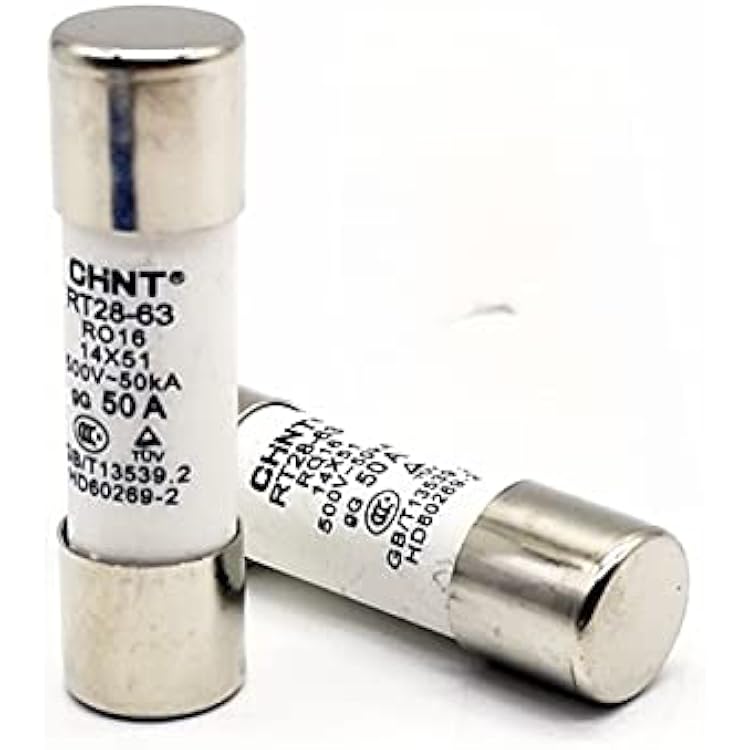 FFIME Fuse 10pcs CHINT RT28-63 2A 4A 6A 10A 16A 20A 25A 32A 40A 50A 63A Fuse Link 14X51 Fuse Fusible Core Color : 4a