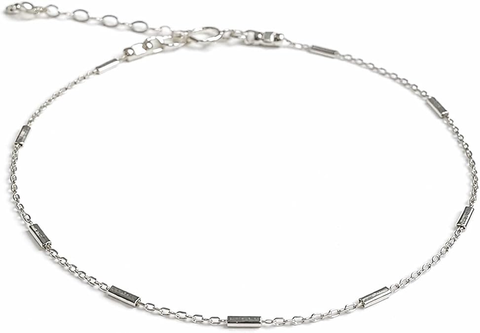 Sterling Silver Chain Bracelets for Women - Dainty 925 Silver Adjustable Bracelets, Minimalist Layering Jewelry, Stackable Chain Styles