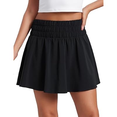 CRZ YOGA High Waisted Flowy Tennis Skirts for Women Pleated Casual Golf Athletic Pickleball Skorts with Shorts Pockets