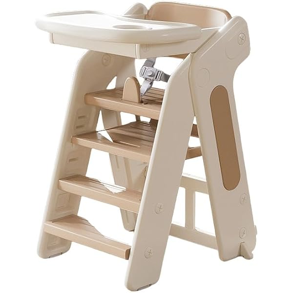 Kids Chair, Learning Tower, 5 Point Safety Belt, Folding Kitchen Toddler Step Stool, Kids Climbing, Stylish, Baby Hand Wash Stairs, Easy Assembly, Perfect for Dining Brown Basic Dinning Chair