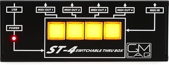 Crumar ST4 4-port Switchable MIDI Thru Box
