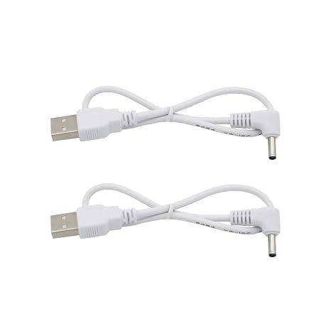 1FT Short Power Cord for Ring Stick up Cam Plug-in Security Camera, Charging Cable DC Barrel Plug (2-Pack)