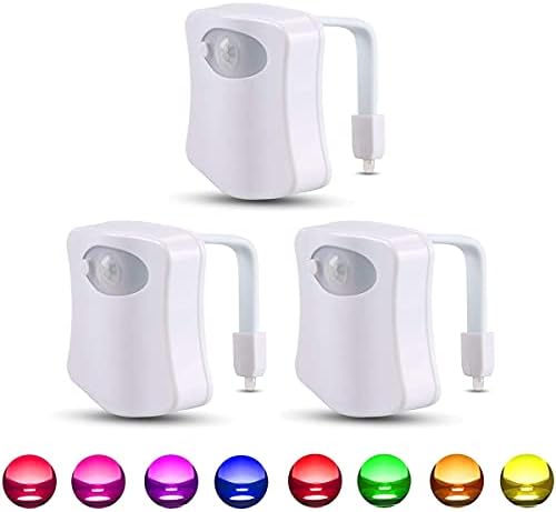 3 Pack Color Changing Toilet Night Light Motion Sensor Led Toilet Motion Activated Led Washroom Night Lamp8 3