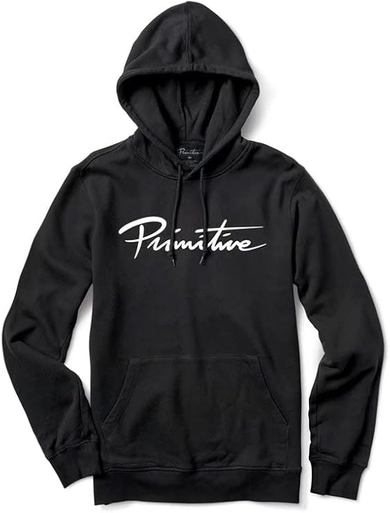 Primitive Nuevo Script Pullover Hoodie Sweatshirt Black (Black, XX-Large)