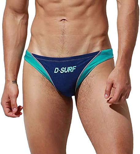 DESMIIT Men's Patchwork Swimsuit Surf Swimming Briefs Low Waist Swimwear 3935