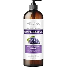 velona Grapeseed Oil 16 fl oz | 100% Pure and Natural Carrier Oil | Refined | Skin, Face, Body, Hair Care | Use Today - Enjoy Results