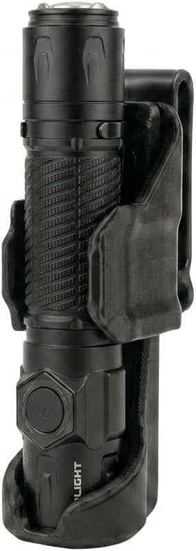 HoldMyGear Belt Clip Flashlight Holder Compatible with Olight Warrior 3 3S (Precision-Fit Belt Mount Holder)