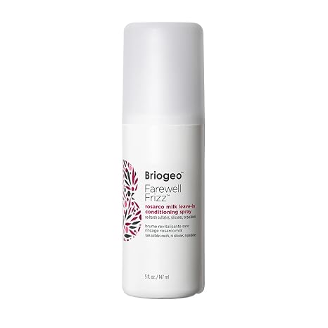 Briogeo Farewell Frizz Rosarco Milk Leave-In Conditioning Spray | Lightweight Detangler & Frizz Control with Rosehip, Argan & Coconut Oils | Silicone-Free | Vegan & Cruelty-Free