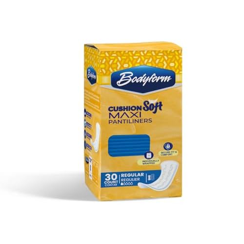 Bodyform Maxi - Value Pantiliner, 720 Counts 24 Packs of 30 Counts Cushion Soft Always Comfortable and Ultra-Absorbent