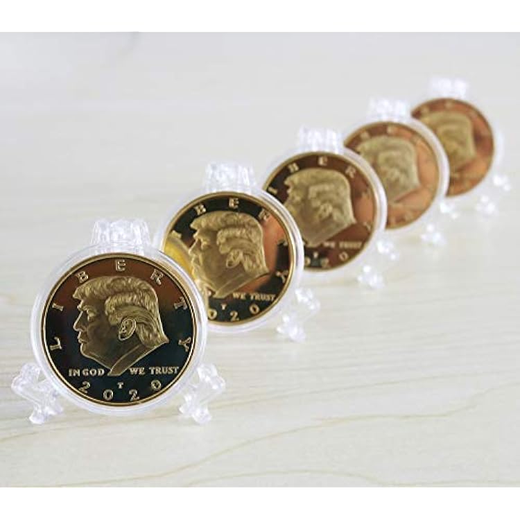 5 Pcs 2020 Donald Trump Commemorative Coin, Gold Plated President Eagle Seal Collection, Patriot Gift