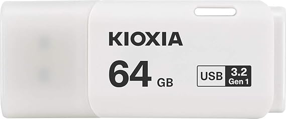 KIOXIA TransMemory U301 64GB USB Memory – USB 3.2 Gen 1, White