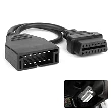 OBD1 Scanner, OBD1 to OBD2 GM Adapter, OBD1 12 Pins to OBD2 16 Pins Code Readers & Scanner Diagnostic Extension Tool Connector Cable Replacemen for GM