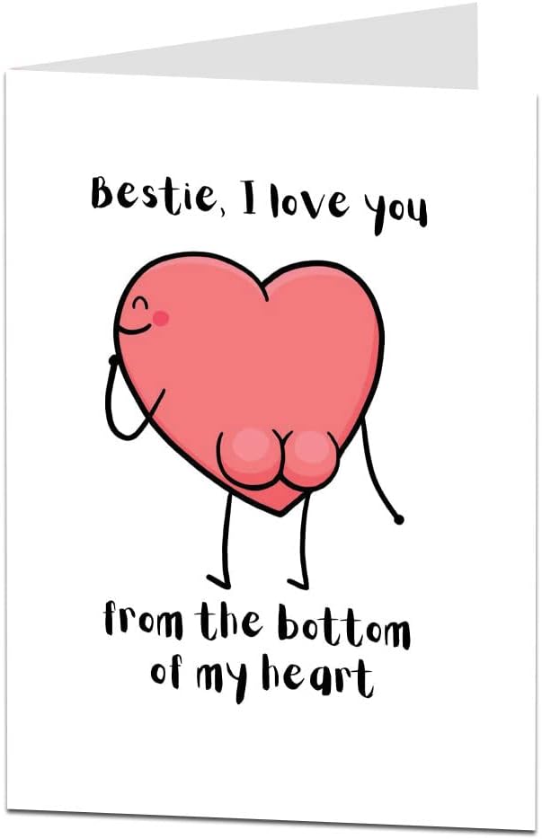 LimaLima Funny Best Friend Birthday Card. I Love You Bestie. For Women Female Friends