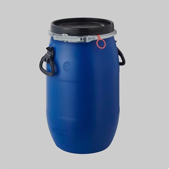 30 Litre plastic open top barrel drum keg storage container