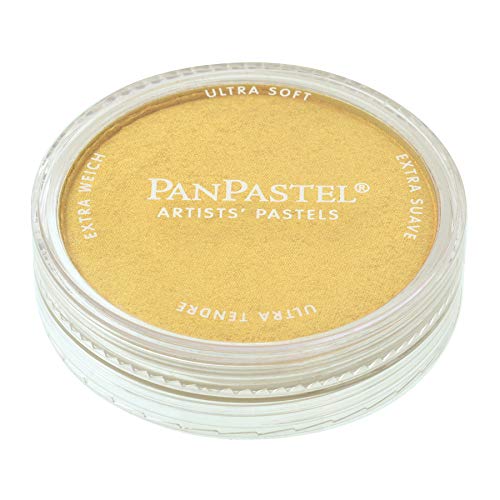 PanPastel Artist Pastels by GOLDEN, Light Gold, 2.44  62mm Pan Diameter, Professional Artist Pastels, Unique Pan Format cake-like