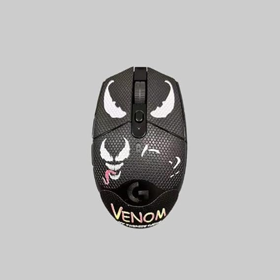 滑り止めグリップセット/マウスアンチグリップスキン Logitech G305 Lightspeed、G304、G102、G203 Prodigy/Lightsync、Logitech G Pro Wired用ホワイトインブラック