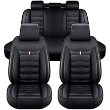 Car Seat Covers for Mitsubishi Eclipse Cross Full Set with Waterproof Leather Front Rear Seat Automotive Protection Cushions - MH51 Black