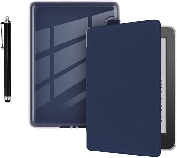 Case for 6" Kindle 10th Generation 2019 Released(Model: J9G29R),Ultra-Thin and Soft TPU Transparent Cover, Lightweight and Durable and a Stylus Pen