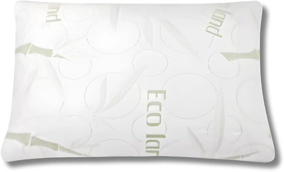 Quantity = 4 Queen Size Firm Dual Zone Gel Micro Cushion Memory Foam Bed Pillow with Internal case and Zipper Cover