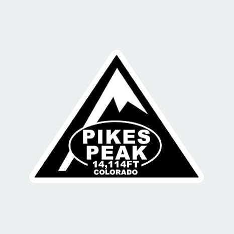 Triangle Pikes Peak Sticker Self Adhesive Vinyl Decal co Climbed feet Hike Camp Outdoors 14114F