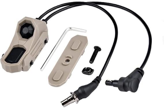 Tactical Dual-Button Remote Pressure Switch For M300 M600 PEQ15 A2 Lights – Compatible With 20mm Rail And M&K Systems