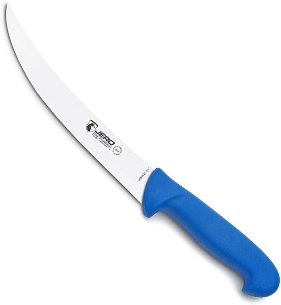 Jero Commercial Series - 8" Butcher Knife - Commercial Grade Butcher Knife - Tough Polymer Handle for Strength - German Stainless Steel Blade - Meat Processing Style - 5800P