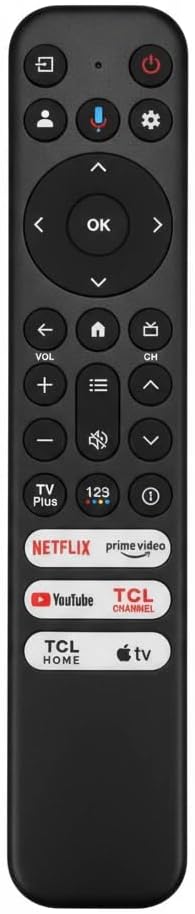 TCL Google TV Voice Remote Replacement - RC813 Bluetooth Controller with 6 Shortcut Keys Compatible with TCL Q6/Q7/QM8/S3/S4 Series(Not Applicable to Roku TV)