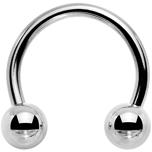 Stainless Steel Horseshoe Circular Barbell 14 Gauge 12
