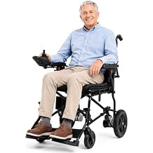 Bangeran LiteRide Portable Lightweight Electric Wheelchair for Adults, 12 Miles Long Range, Only 58 LBS Full Black