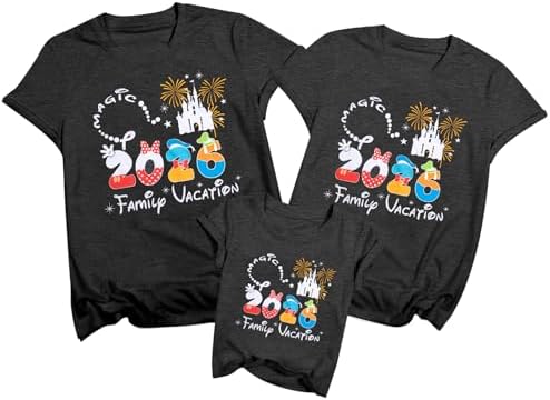 Family Vacation Shirts 2026 Family Matching Outfits Magical Tshirt for Family Cruise Trip Clothes Summer Travel Tops