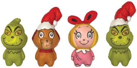 Raymond Geddes Dr. Seuss Grinch Slow Rise Squishy Toys for Kids - Set of 12, Perfect Party Favors and Goodie Bag Fillers