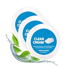 White Shoe Cleaner Cream, Cleaning Cream White Shoe Cleaner, Multipurpose No-Wash  with Sponge Removes Stains
