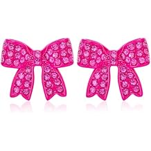 Small Stud Earrings For Women Pink And Blue Bow Earrings Butterfly Stud Earrings