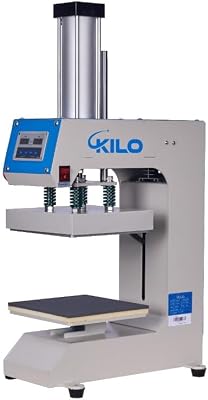 Label Heat Press Machine, 8 x 8 Inch Label Pneumatic Heat Press Sublimation Transfer Machine with Digital Integrated Display Control, Small Area Hot Stamping Heat Press Machine for Small Items