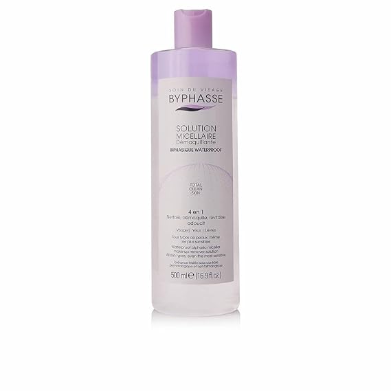 Facial Biphasic Makeup Remover Byphasse Solucion Micelar Micellar 500 ml