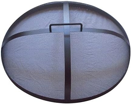 DWD ® Premium Spark Protection Black Mesh Spark Screen Cover for Fire Pits diameter 60cm, 80cm Heavy Duty Universal fit & Folding Version (60cm Mesh Cover, 58 x 12 cm)
