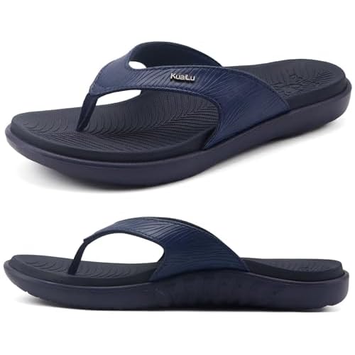 KuaiLu Womens Orthotic Arch Support Flip Flop Sandals